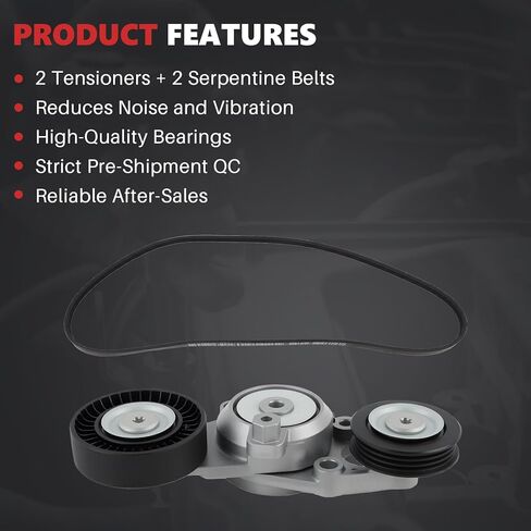 16620-36030 166010V010 Drive Belt Tensioner and Pulley Assembly Set Compatible with 2010–2011 Toyota Camry 2.5L L4 Replace 39096 39095 4PK1240 3PK1200 16601-0v010 1662036030 in Saudi Arabia