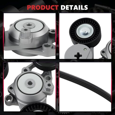 16620-36030 166010V010 Drive Belt Tensioner and Pulley Assembly Set Compatible with 2010–2011 Toyota Camry 2.5L L4 Replace 39096 39095 4PK1240 3PK1200 16601-0v010 1662036030 in Saudi Arabia