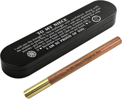 ABNTY Niece Gifts from Aunt Uncle, Class of 2026 Graduation Gift, Custom Engraved Wooden Gel Pen with Brass Cap, Perfect Niece Keepsake Gift in Kuwait