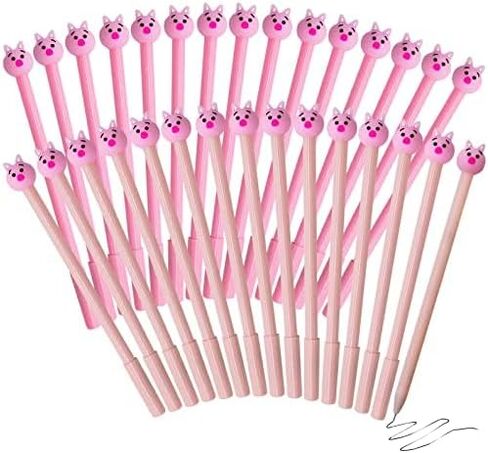 30pcs Cute Pig Gel Ink Pens, 0.5 mm Black Ink Writing Pens for Journaling, Novelty Animal Kawaii Roller Ball Pens for Office School Students Supplies Kids Gift in Kuwait