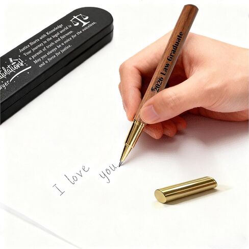 Class of 2026 Law Graduation Gift - Personalized Engraved Wooden Gel Pen for New Lawyers, Attorney Bar Exam or Law School Graduate Gift in Saudi Arabia