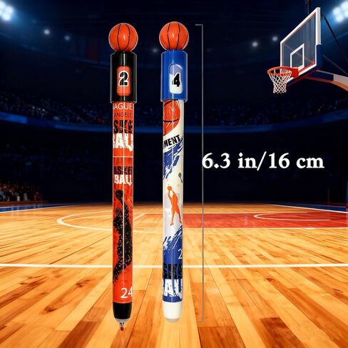 8 PCS Fun Rotatable Basketball Erasable Blue Gel Pens 0.5mm, Spin Sports Pen, Slam Dunk Design, Basketball Theme Party Favors for Sports Fans, Clubs, School, Office in Saudi Arabia