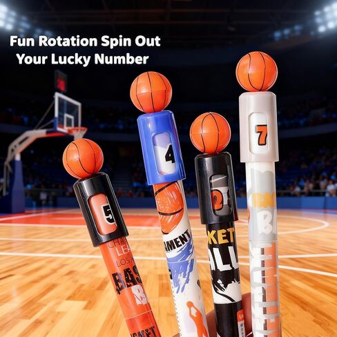 8 PCS Fun Rotatable Basketball Erasable Blue Gel Pens 0.5mm, Spin Sports Pen, Slam Dunk Design, Basketball Theme Party Favors for Sports Fans, Clubs, School, Office in Saudi Arabia