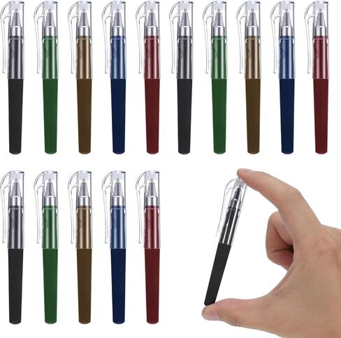 15Pcs Mini Gel Pens Bulk, 0.5mm Pocket Pen 4.16 Inch Black Ink Small Pens Assorted Colors Smooth Writing Quick Dry Cute Pens for Small Notebook, Office School Supplies in Kuwait