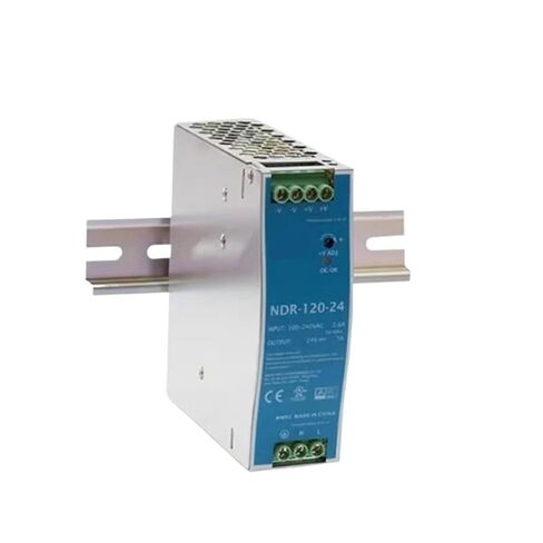 1 قطعة سلسلة NDR-120 NDR-120-12 NDR-120-24 NDR-120-48 DIN السكك الحديدية تحويل التيار الكهربائي مصدر الطاقة الصناعي 12 فولت 24 فولت 48 فولت (NDR-120-48) in Kuwait