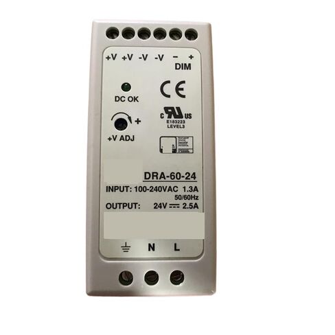 1pcs DRA-60-12 DRA-60-24 DIN Rail Switching Power Supply 110V/220V AC to DC 12V 24V SMPS DRA-60(DRA-60-24) in Kuwait