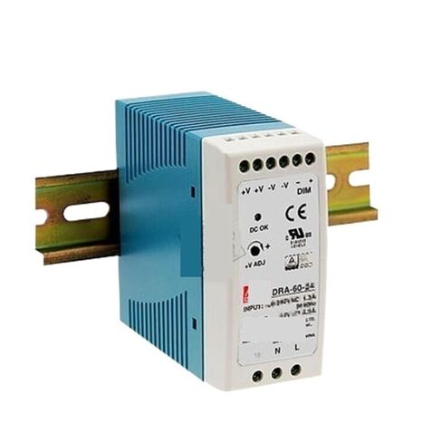 1pcs DRA-60-12 DRA-60-24 DIN Rail Switching Power Supply 110V/220V AC to DC 12V 24V SMPS DRA-60(DRA-60-24) in Kuwait