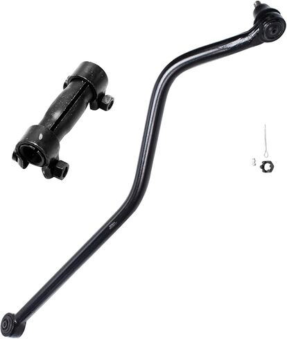 Detroit Axle - 9pc Front Suspension Kit for 1997-2006 Jeep Wrangler 4 Inner Outer Tie Rod End Links 2 Adjusting Sleeves 2 Sway Bar Links 1 Track Bar 1998 1999 2000 2001 2002 2003 2004 2005 Replacement in Kuwait