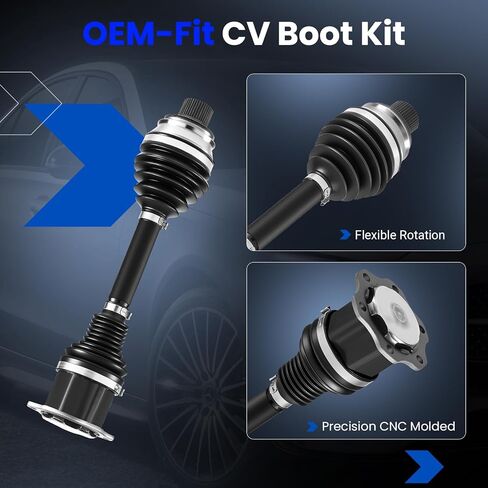 CV Axle Joint Kit Compatible with Audi A4 Quattro / A5 Quattro/Allroad (2013-2016), 2.0L L4, for NCV23033, 8K0407271AF, 8K0407271AL, 8K0407451JX, 8K0407451V, 8K0407451X Replacement in Kuwait