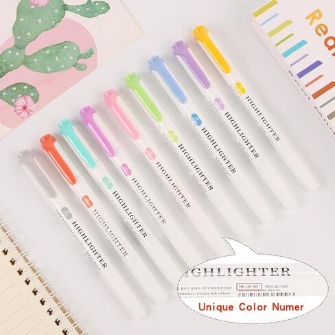 35 Pack Pastel Highlighters, Dual Tip Mild Color Highlighters Assorted Colors, No Bleed Chisel & Fine Tip Highlighter Markers for Bible Journaling, Notes Taking, School Office Supplies in Saudi Arabia