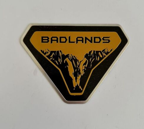 Metal Badlands Emblem Badge Nameplate, Self-Adhesive 4''X3'' Orange in Saudi Arabia