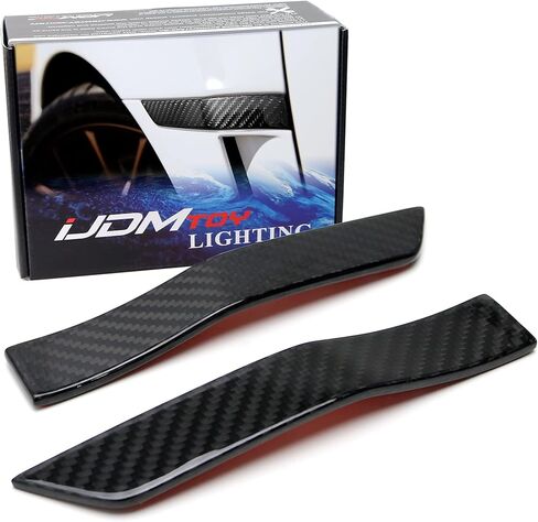 iJDMTOY JDM Style Gloss Black Real Carbon Fiber Fender Side Marker Plate Ornaments, Compatible with Subaru 2015-2021 WRX/STI in Kuwait
