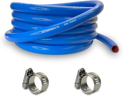 Genuine Flexfab 5526 Series 3/4" x 25' Blue Silicone Heater/Radiator Coolant Hose 5526-075 with (2) FLX2582-0010 Flexfab Lined Worm Gear Clamps in Saudi Arabia