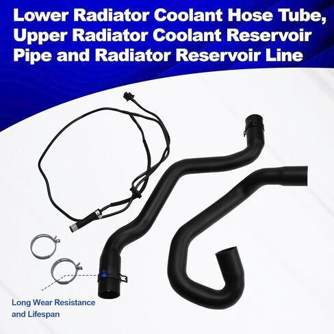 Lower Radiator Coolant Hose Tube, Upper Radiator Coolant Reservoir Pipe and Radiator Reservoir Line Compatible with 2012-2018 Focus 2.0 L Part Numbers CV6Z-8260-K CV6Z-8K012-K BV618K012KF CV6Z-8286-K in Kuwait