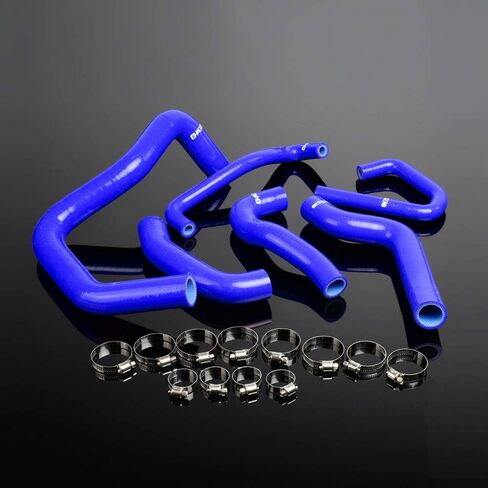 PIT66 Silicone Coolant Radiator Hose Kit,Compatible with Kawasaki ZX6R Ninja 2005-2006 Blue with Clamps in Kuwait