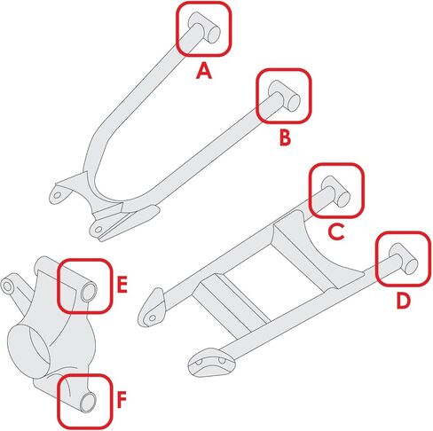 Replacement For Front Upper or Lower Left Right A-Arm Shaft for Polaris Outlaw 525 2007-2011 4x Mod-C26C-26668 in Kuwait