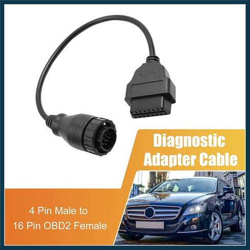 14 Pin to 16 Pin OBDII OBD2 Diagnostic Adapter Connector Cable Tool for Reading Diagnostics Info from Scanner for Mercedes-Benz Automotive Parts in Saudi Arabia