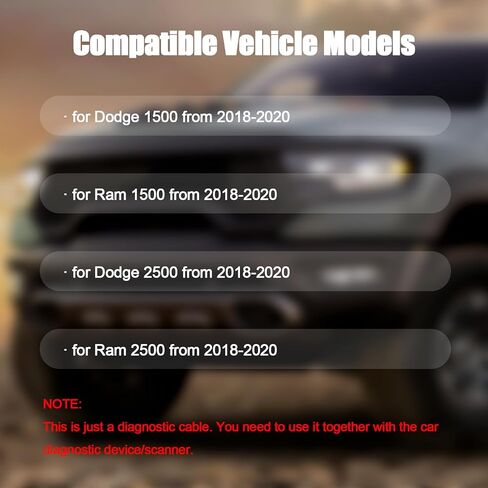 Security Gate Bypass Obd2 Cable Ram 2500,SGW Bypass Cable Adapter Compatible for Dodge for Ram 1500 from 2018-2020,16 Pin 2Pin to OBDII Bypass Connector Fits Cummins Bypass Cables in Saudi Arabia