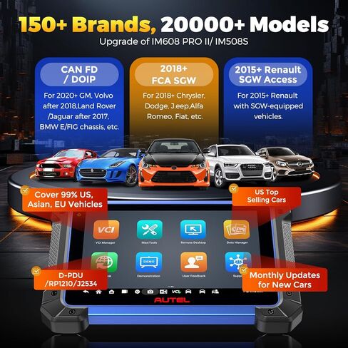 Autel Scanner MaxiIM IM608 PRO II, 2026 IM608 PRO 2 Diagnostic Scan Tool with $1314 Full KIT, 40 Services, ECU as Elite II Pro, 3K+ Bidirectional Tool, OE Full System, DOIP CANFD, OS10, 4G&128G, 16MP in Kuwait