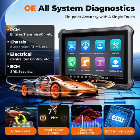 OTOFIX D1 Lite Bidirectional Automotive Scanner, All System Diagnostic Scan Tool for 99% Car with 2-Year Free Updates, Auto VIN, Active Test, DoIP/CAN FD, AutoAuth FCA SGW, Cloud Report Management in Saudi Arabia