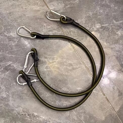 2PCS Elastic Bungee Rope with Carabiner Hooks, Heavy Duty Flexible Stretch Cord, Durable Tie Down Rope for Camping, Luggage, Cargo & Outdoor Use in Kuwait