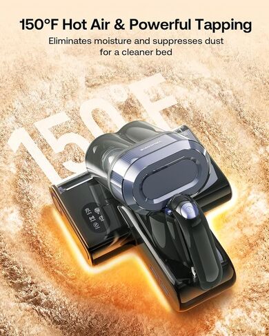 Mattress Vacuum Cleaner with 275nm UV-C Light & 149℉ Heat, 16Kpa Powerful Suction Bed Vacuum for Pet Hair & Dander, Smart Dust Sensor, Anion & Aromatherapy, Corded for Bed, Sofa, Couch, Purple in Saudi Arabia