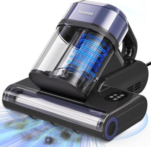 Mattress Vacuum Cleaner with 275nm UV-C Light & 149℉ Heat, 16Kpa Powerful Suction Bed Vacuum for Pet Hair & Dander, Smart Dust Sensor, Anion & Aromatherapy, Corded for Bed, Sofa, Couch, Purple in Saudi Arabia