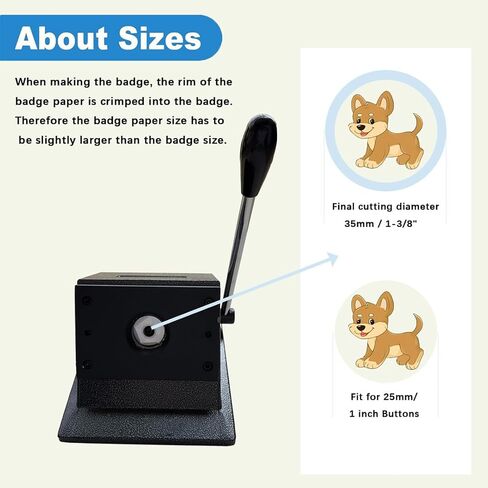 1 Inch Circle Punch Cutter Button Maker Machine for Paper Craft, New Handle Design DIY Hole Die Cutting Tool in Saudi Arabia