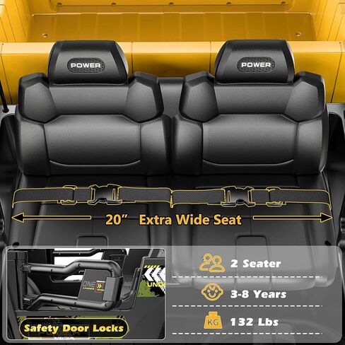24V 2 Seater Ride On Dump Truck with Electric Dump Bed, Shovel, Toolbox, 4x100W Powerful Motors, Max 4.5Mph, Parent Remote, All-Terrain Tires, Ride on Car for Kids Ages 3-8, 132Lbs Load, Yellow in Kuwait