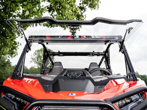 SuperATV Scratch Resistant 3-in-1 Flip Windshield for 2024+ Polaris RZR XP | 2026+ RZR XP S 1000 Sport | RZR XP S 4 1000 Ultimate | 1/4" Polycarbonate - 250x Stronger than Glass | USA Made in Kuwait