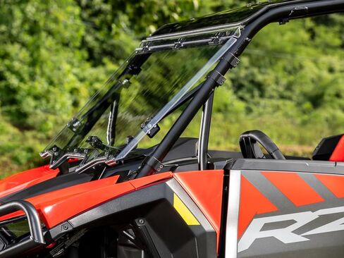 SuperATV Scratch Resistant 3-in-1 Flip Windshield for 2024+ Polaris RZR XP | 2026+ RZR XP S 1000 Sport | RZR XP S 4 1000 Ultimate | 1/4" Polycarbonate - 250x Stronger than Glass | USA Made in Kuwait