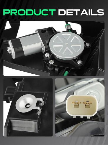 YHTAUTO Front Power Window Regulator Driver Side with 2-Pin Motor Assembly and Interior Door Panel for Ford Expedition & Lincoln Navigator 2003-2006, Sport Utility in Saudi Arabia
