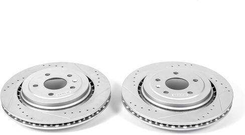 Power Stop AR82164XPR Rear Evolution Drilled & Slotted Rotor Pair For Chevrolet Corvette 2014-2019 [Model Specific] in Kuwait