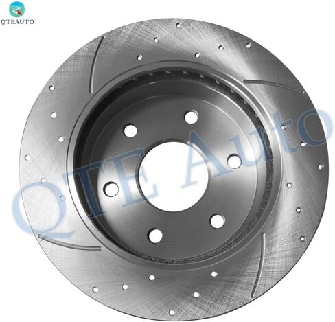 PM Auto Front 294.9mm Drilled Slotted Brake Disc Rotors Compatible With 1992-1999 Chevrolet K1500 Suburban in Kuwait