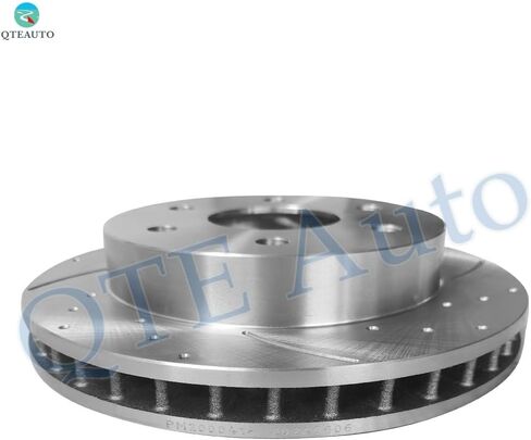 PM Auto Front 294.9mm Drilled Slotted Brake Disc Rotors Compatible With 1992-1999 Chevrolet K1500 Suburban in Kuwait