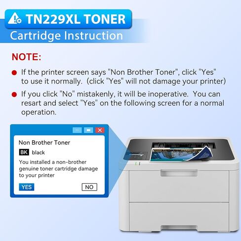 ZIPRINT TN229XL Toner Cartridges 4 Pack Compatible Replacement for Brother MFC-L3780CDW Toner Cartridges MFC-L3720CDW HL-L3280CDW HL-L3220CDW HL-L3300CDW HL-L3295CDW Printer (TN229XLBK/C/M/Y) in Saudi Arabia