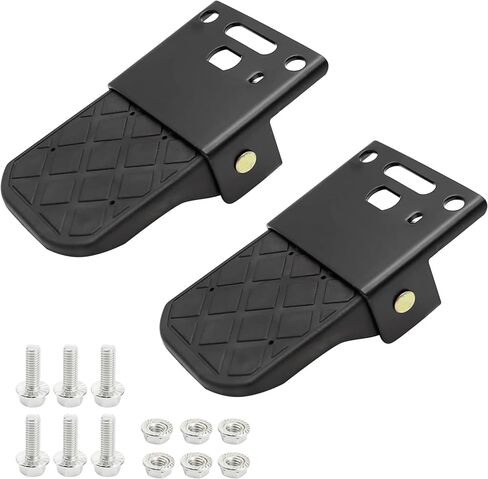 Pairs Metal and Non-Slip Tread ATV Foot Rests for Four Wheeler Rear Passenger Foot Peg Universal ATV Replacement for Polaris Sportsman Scrambler in Kuwait