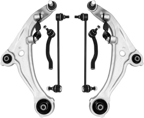 6pc Front Lower Control Arms Tie Rod Sway Bars Kit Compatible With Nissan Altima 2007 2008 2009 2010 2011 2012 2013 54501JA00B in Saudi Arabia