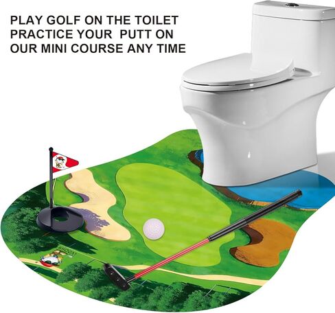 Toilet Golf Game – Funny Dad Gifts from Daughter & Son, Gag Gift for Men, Cool Stuff Pranks for Adults, Funny Golf Gifts for Golfers Men, White Elephant Gift for Adults, Husband, Friend, Coworker in Saudi Arabia