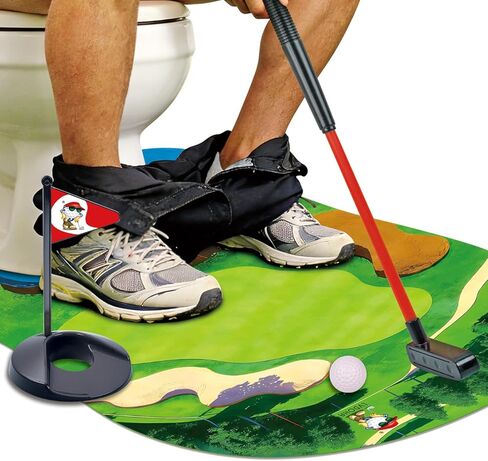 Toilet Golf Game – Funny Dad Gifts from Daughter & Son, Gag Gift for Men, Cool Stuff Pranks for Adults, Funny Golf Gifts for Golfers Men, White Elephant Gift for Adults, Husband, Friend, Coworker in Saudi Arabia
