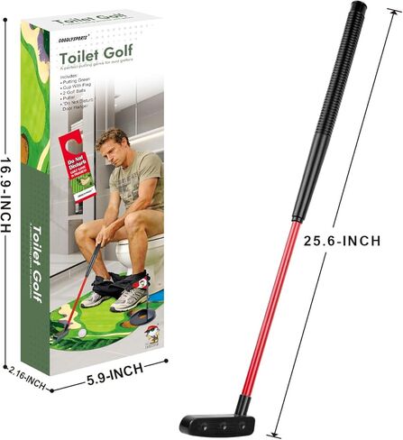 Toilet Golf Game – Funny Dad Gifts from Daughter & Son, Gag Gift for Men, Cool Stuff Pranks for Adults, Funny Golf Gifts for Golfers Men, White Elephant Gift for Adults, Husband, Friend, Coworker in Saudi Arabia