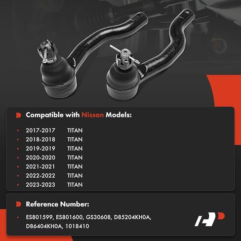 A-Premium 2 x Front Outer Tie Rod Ends, Compatible with Nissan Titan 2017-2023 in Kuwait