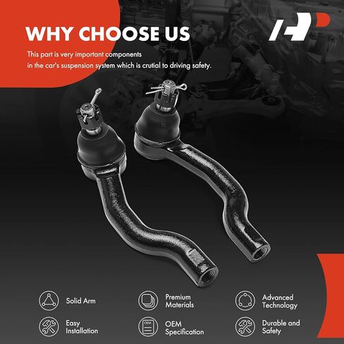 A-Premium 2 x Front Outer Tie Rod Ends, Compatible with Nissan Titan 2017-2023 in Kuwait