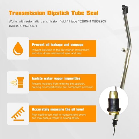 ختم أنبوب مقياس ناقل الحركة، حلقة أنبوبية Trans Dip Stick لـ 4L60 4L60E 4L80E TH350 TH400 TH700 700R4 ناقل الحركة الأوتوماتيكي، مناسب عالمي، إصدار جديد in Saudi Arabia