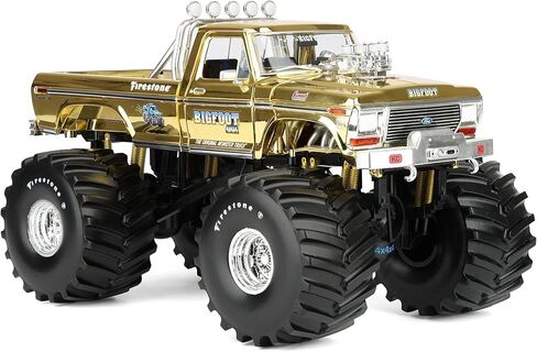 Greenlight 1/18 Gold Chrome Bigfoot #1 الذكرى الخمسين لعام 1979 Ford F-250 Monster Truck مع تمثال Bob Chandler، إصدار محدود، GLT13715 in Kuwait