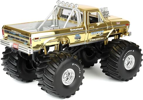 Greenlight 1/18 Gold Chrome Bigfoot #1 الذكرى الخمسين لعام 1979 Ford F-250 Monster Truck مع تمثال Bob Chandler، إصدار محدود، GLT13715 in Kuwait
