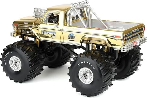 Greenlight 1/18 Gold Chrome Bigfoot #1 الذكرى الخمسين لعام 1979 Ford F-250 Monster Truck مع تمثال Bob Chandler، إصدار محدود، GLT13715 in Kuwait