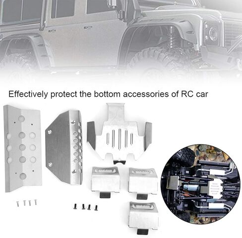 Parts Armor 15×12×4 6 Piece Set Front & Rear Axle Chassis Skid Plate Fit for trx6 G63 6 Wheel RC Car in Kuwait