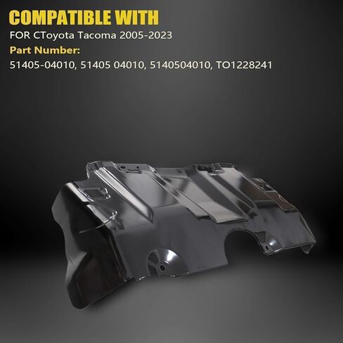درع سبلاش للمحرك الأمامي الفولاذي من SecosAutoparts متوافق مع Toyota Tacoma 2005-2023 استبدال # 5140504010، 51405-04010 in Kuwait