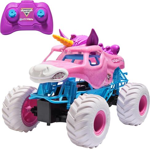 Monster Jam, Official Sparkle Smash Remote Control Vehicle Indoor & Outdoor, 1:15 Scale, 2.4 GHz, Toys for Boys and Girls Ages 4 and Up in Kuwait